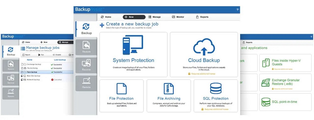 Tính năng BackupAssist