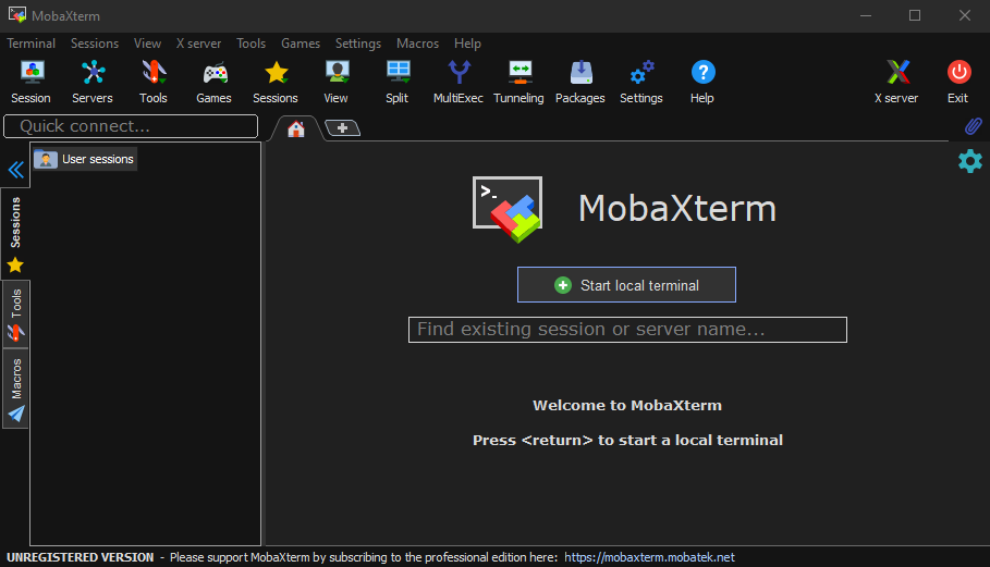 Giao diện MobaXterm