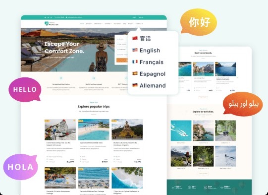 Wpml website du lịch