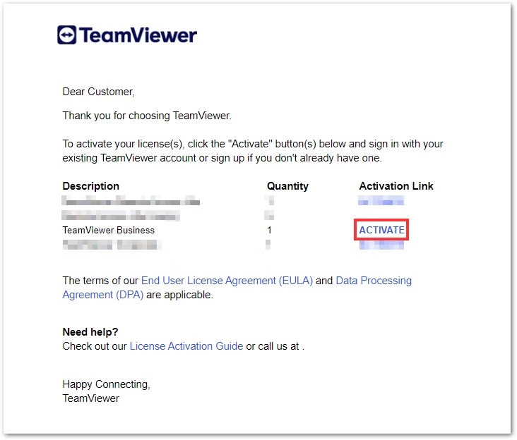 Link Active Teamviewer Business