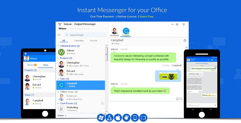 Phần mềm Output Messenger