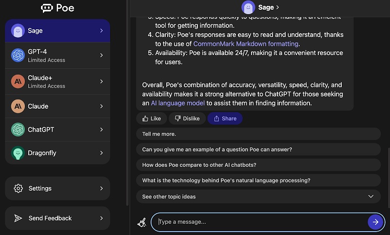 POE Chat AI