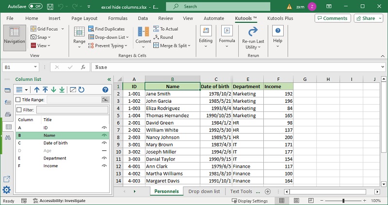 Phần mềm Kutools for Excel