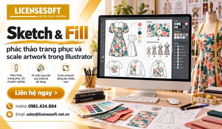 Sketch & Fill Cho Thời Trang trong Illustrator