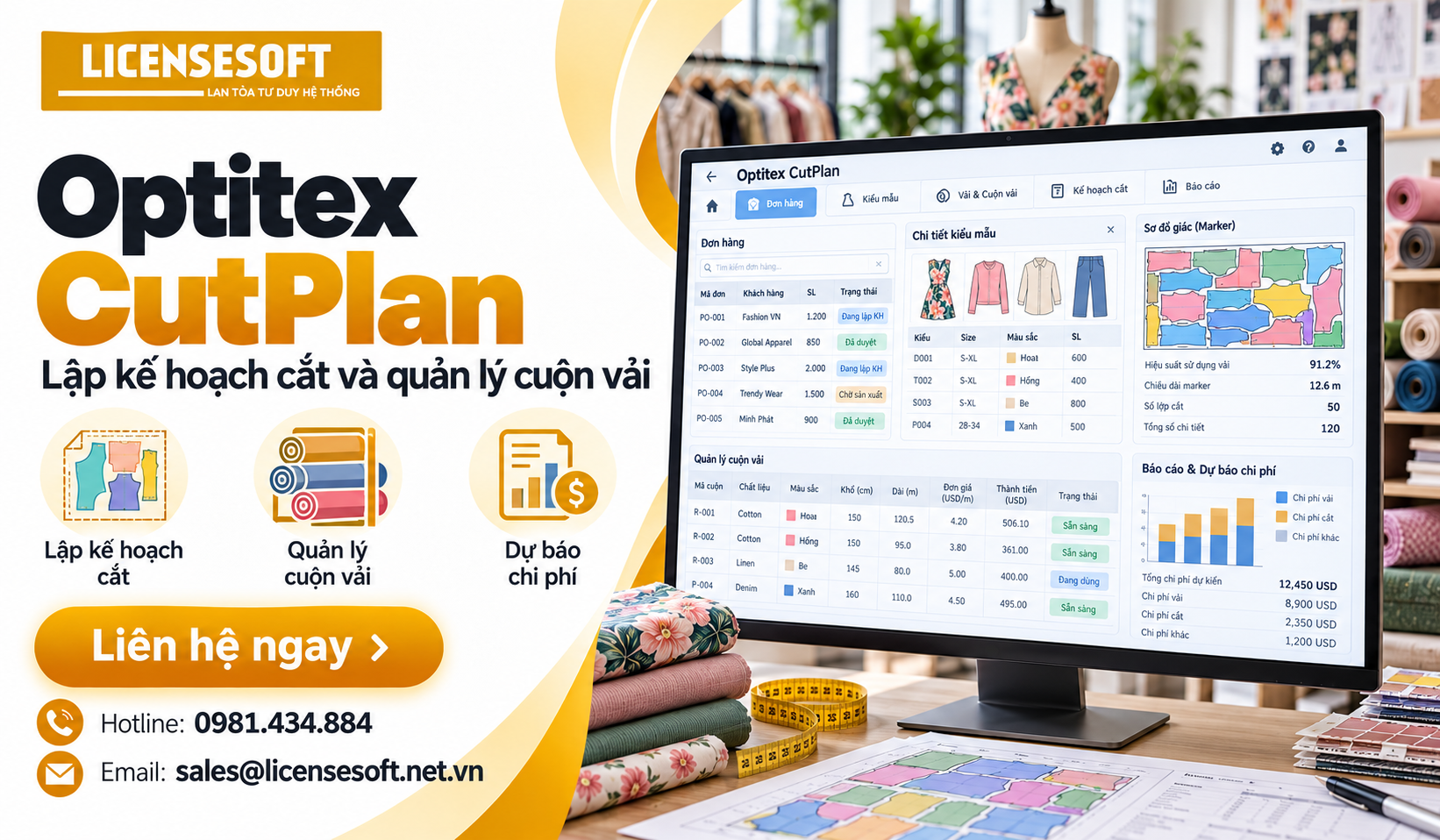 Optitex CutPlan: lập kế hoạch cắt và quản lý cuộn vải