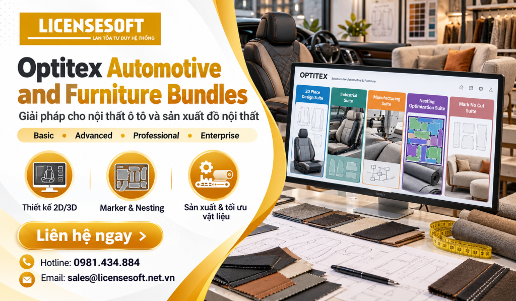 Optitex Automotive and Furniture Bundles - Giải pháp cho nội thất ô tô và sản xuất đồ nội thất