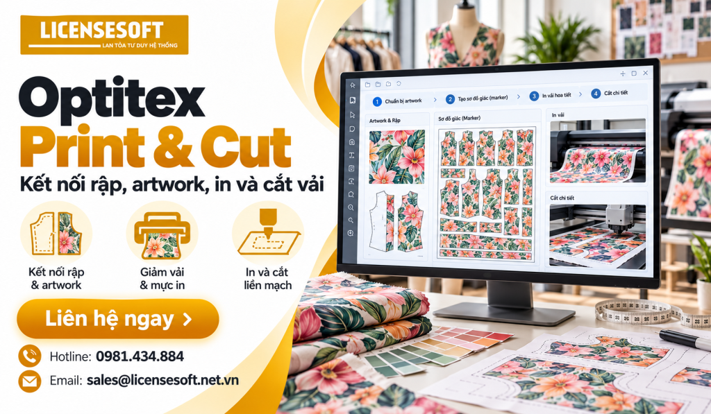 Optitex Print & Cut - In Vải, Cắt Liền Mạch