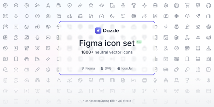 Dazzle UI icon set